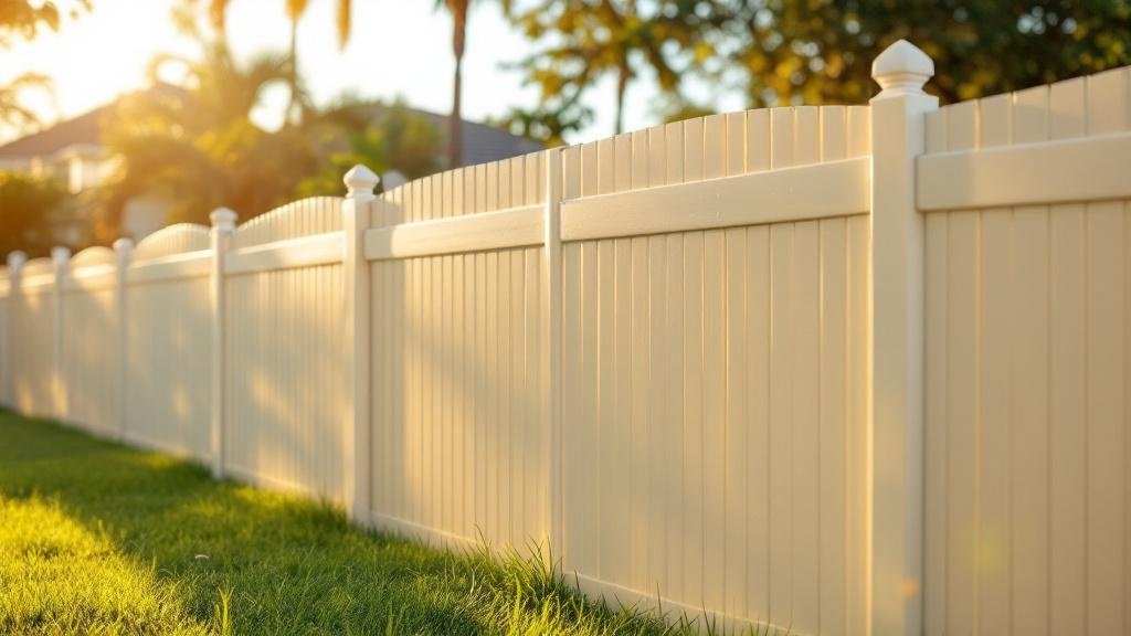 vinyl vinyl fence for low-maintenance boundary in Florida