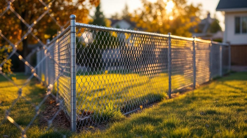 Professional chain link fence installation in Salt Lake City - property boundary