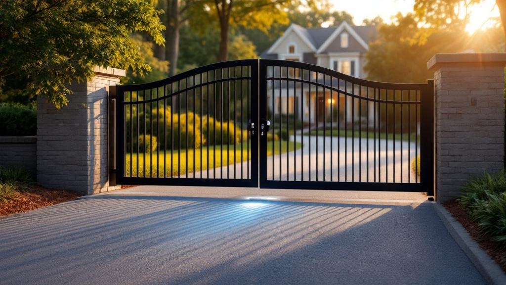 aluminum automatic gate for secure vehicle access in North Carolina