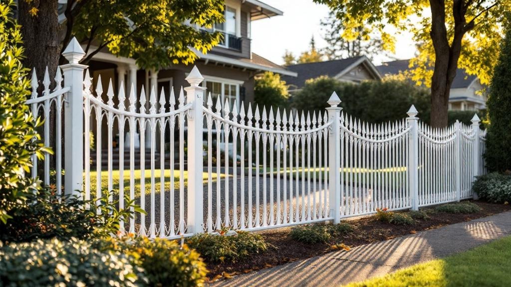 aluminum aluminum fence for property boundary in Oregon