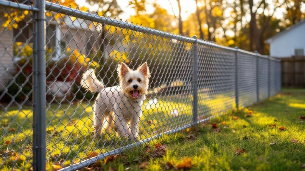 galvanized chain link chain link fence for backyard pet containment in Tennessee