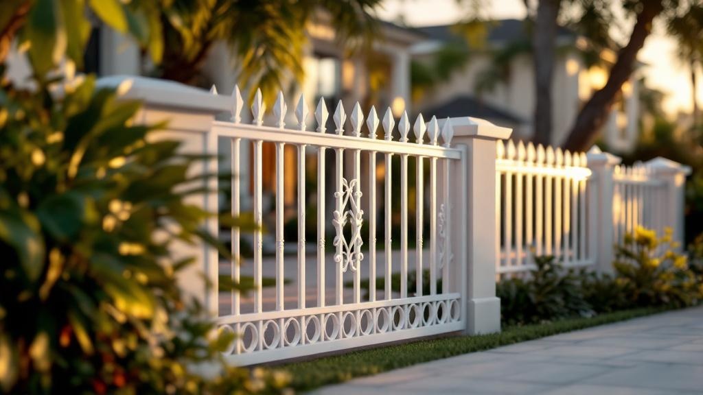 aluminum flat-top - 6-foot installation by fence contractor in Miami, Florida