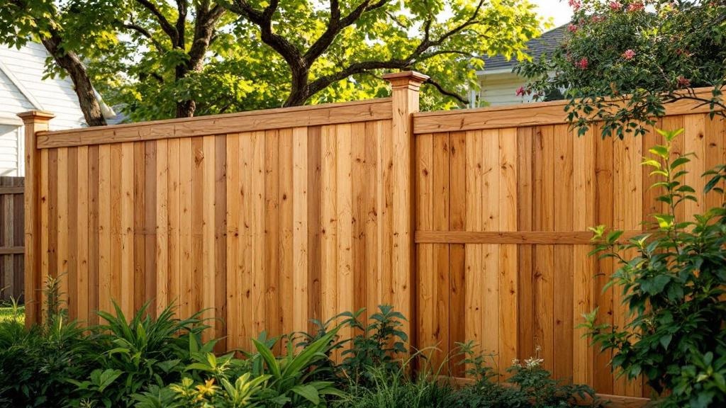 Redwood board-on-board - 8-foot installation by fence contractor in Dallas, Texas
