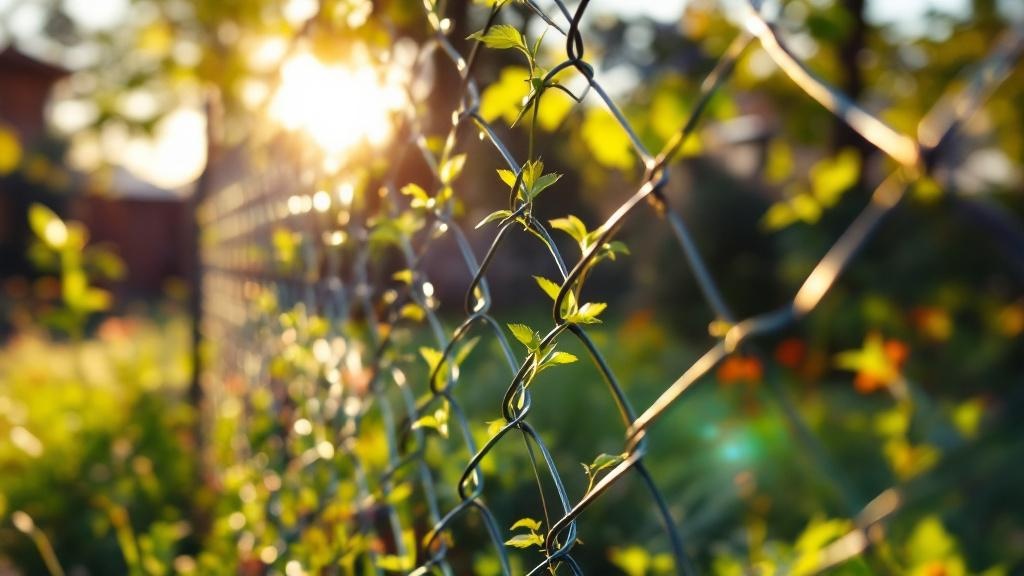 galvanized chain link chain link fence for garden protection in Colorado