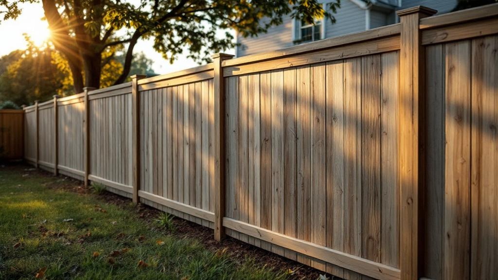 Pressure-Treated Pine wood privacy fence for backyard privacy in North Carolina