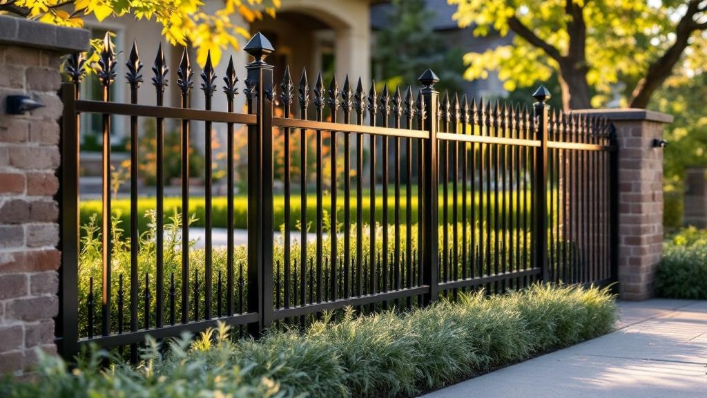 Professional aluminum fence installation in Denver - property boundary