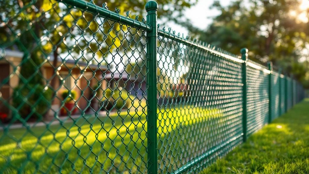 Professional chain link fence installation in Tampa - property boundary