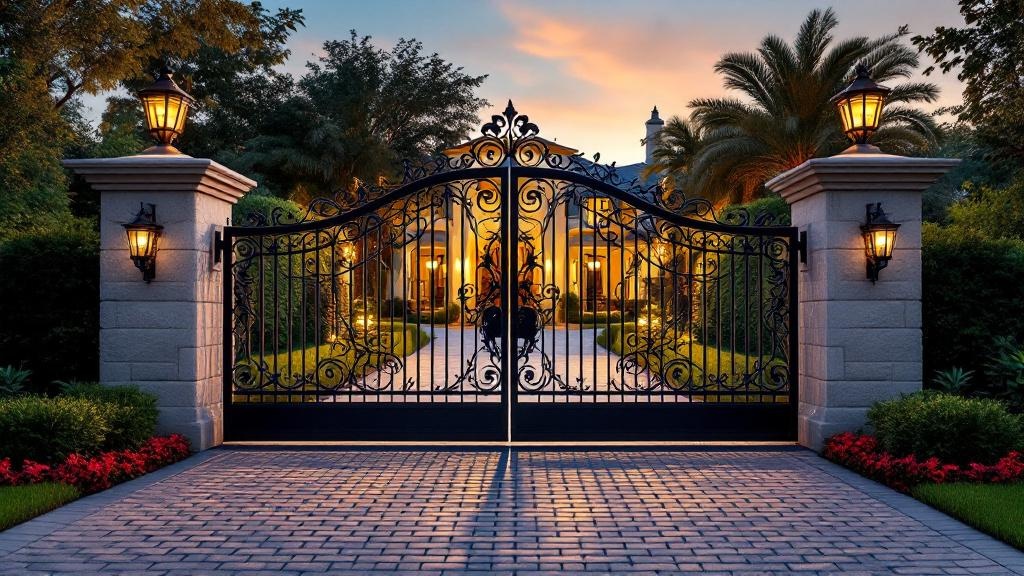 Professional driveway gate installation in Tampa - property entrance