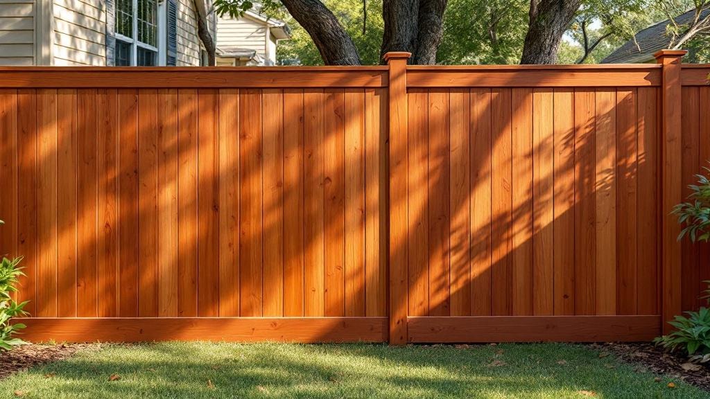 Redwood flat-top - 6-foot installation by fence contractor in Tampa, Florida