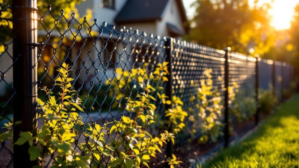 Denver chain link fence contractor - quality black vinyl-coated chain link work