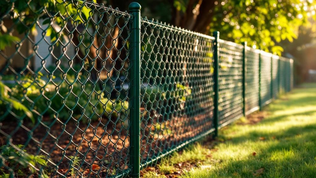 Professional chain link fence installation in Portland - property boundary