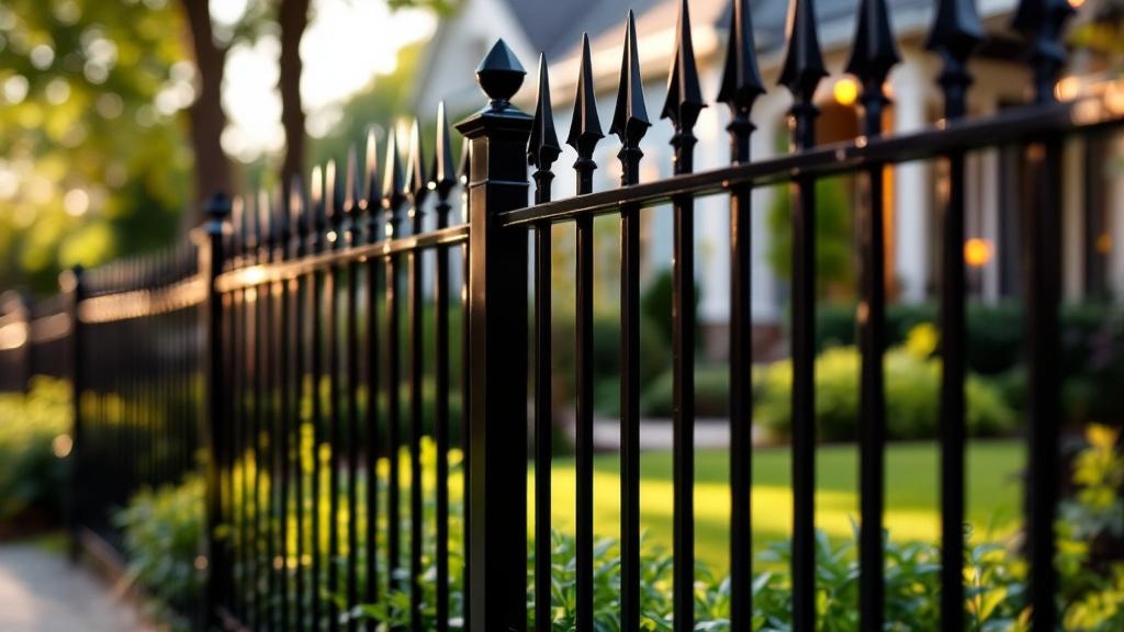 aluminum spear-top - 6-foot installation by fence contractor in Raleigh, North Carolina