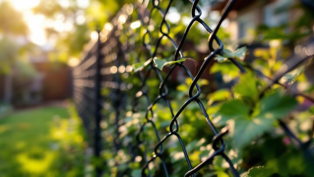 Denver chain link fence contractor - quality black vinyl-coated chain link work
