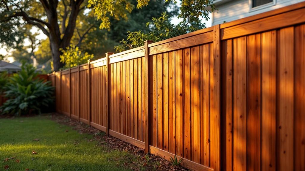 Professional wood privacy fence installation in Tampa - backyard privacy