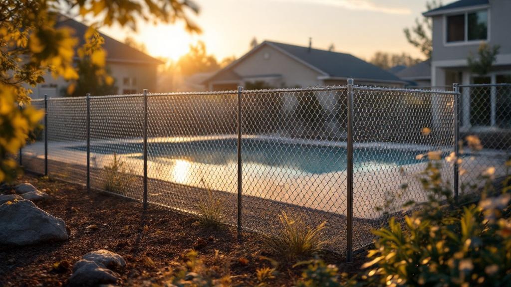 galvanized chain link chain link fence for pool enclosure in Colorado
