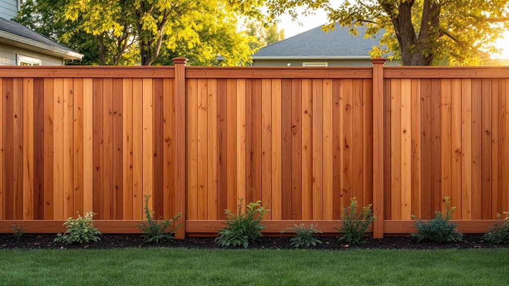 Western Red Cedar wood privacy fence for backyard privacy in California