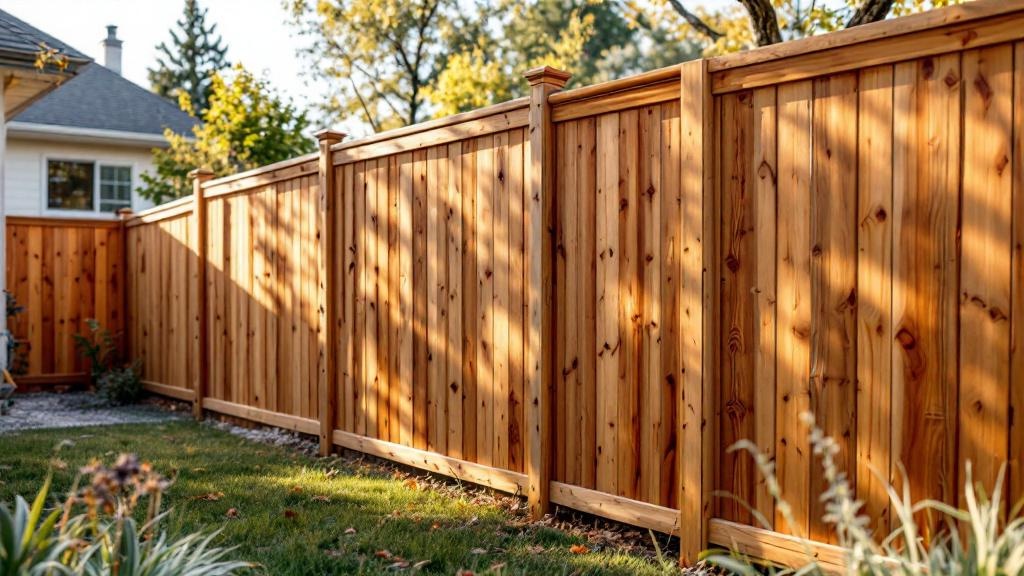 Professional wood privacy fence installation in Denver - backyard privacy
