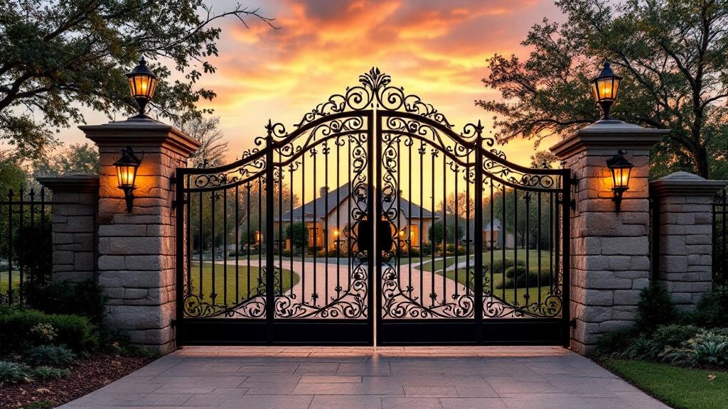 Professional driveway gate installation in Austin - property entrance