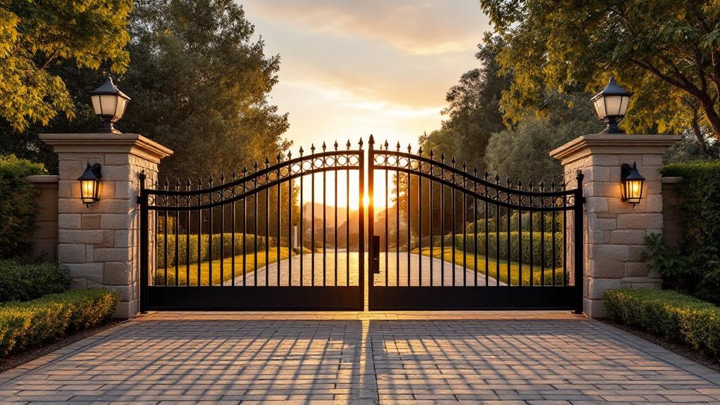aluminum driveway gate - professional installation by fence contractor in San Diego, California