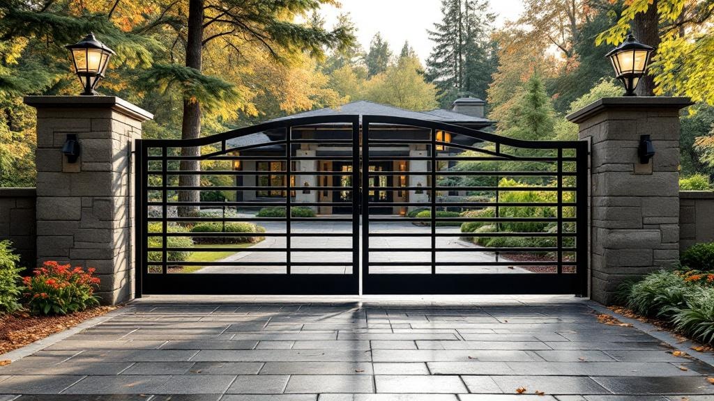 aluminum driveway gate for property entrance in Washington