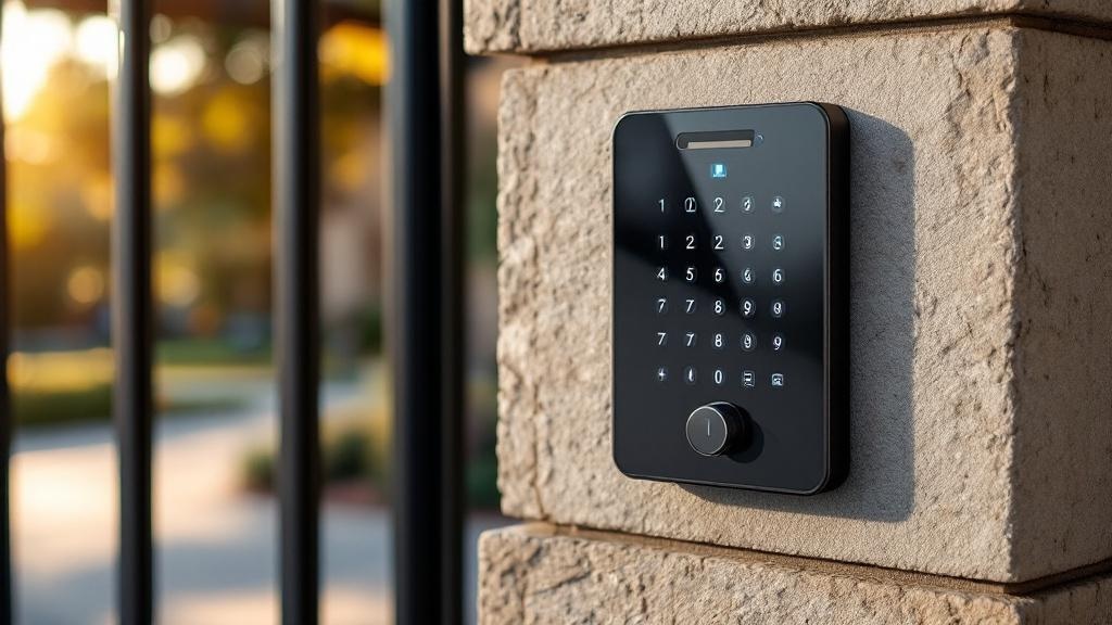 modern access control gate access control - professional installation by fence contractor in Dallas, Texas