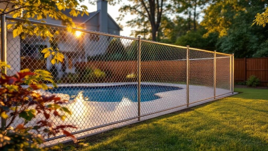 galvanized chain link chain link fence for pool enclosure in North Carolina