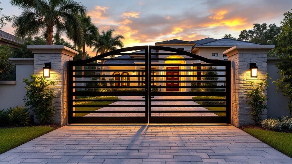 Professional driveway gate installation in Tampa - property entrance