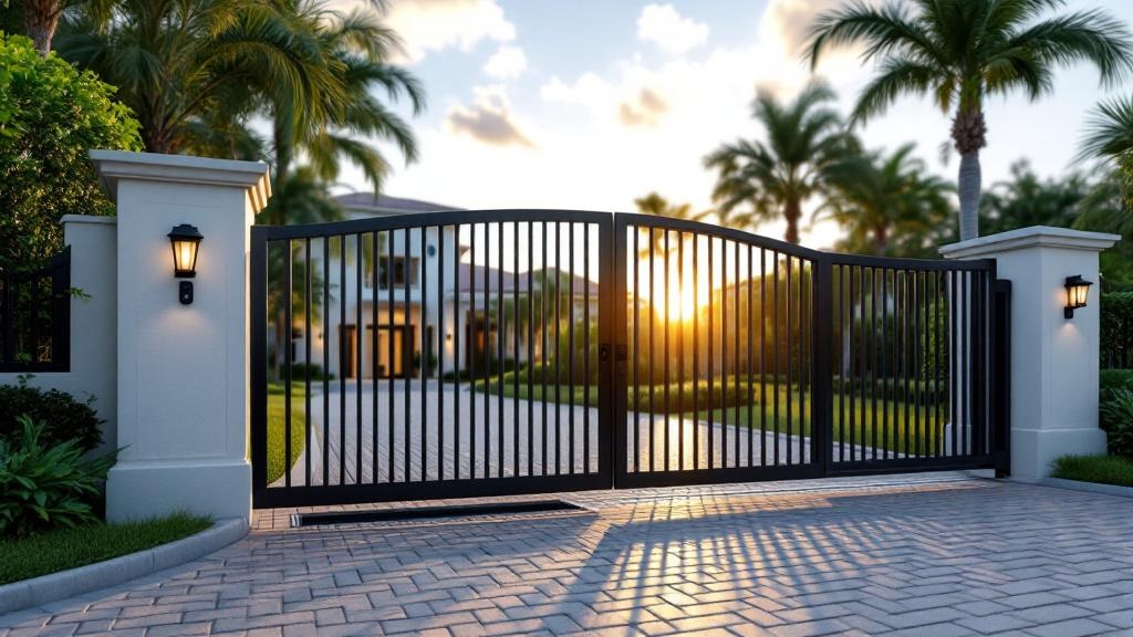 Professional automatic gate installation in Miami - secure vehicle access