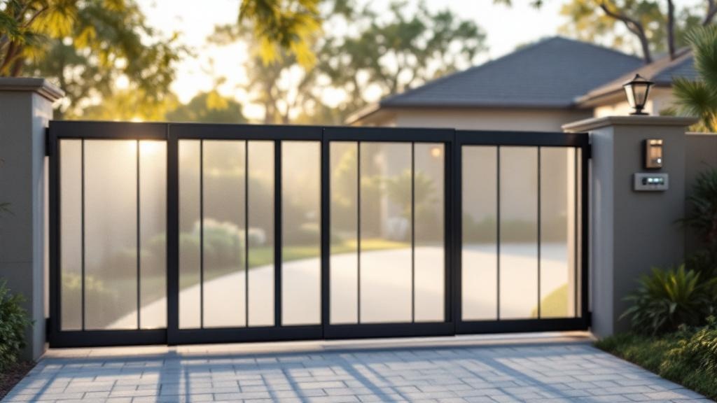 aluminum automatic gate - professional installation by fence contractor in Tampa, Florida