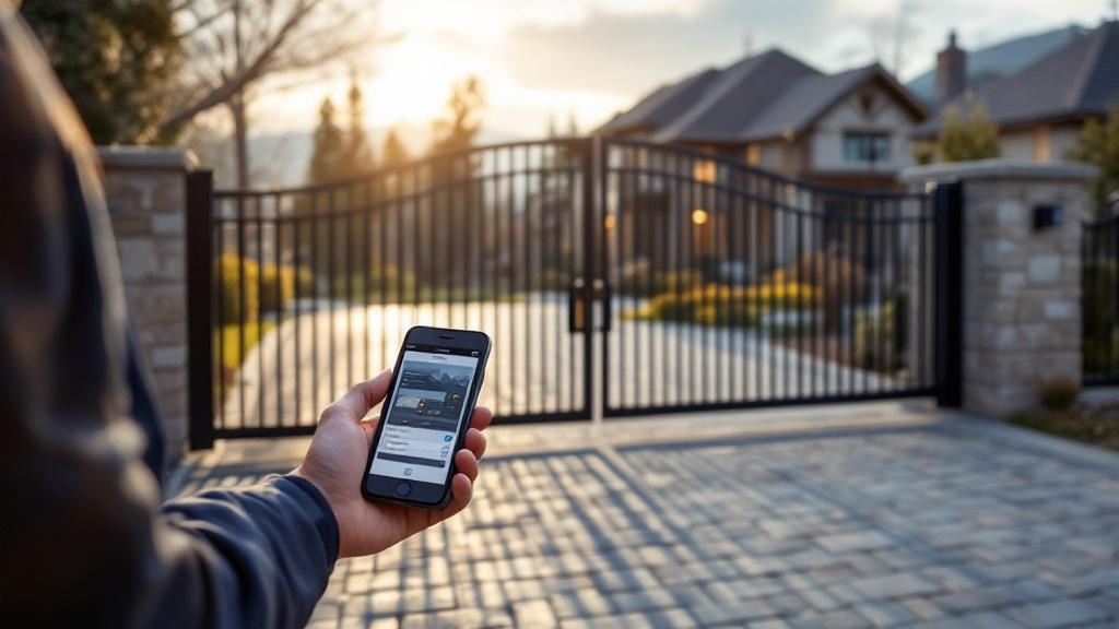 aluminum automatic gate - professional installation by fence contractor in Salt Lake City, Utah
