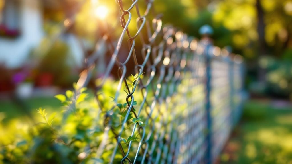 galvanized chain link chain link fence for garden protection in North Carolina