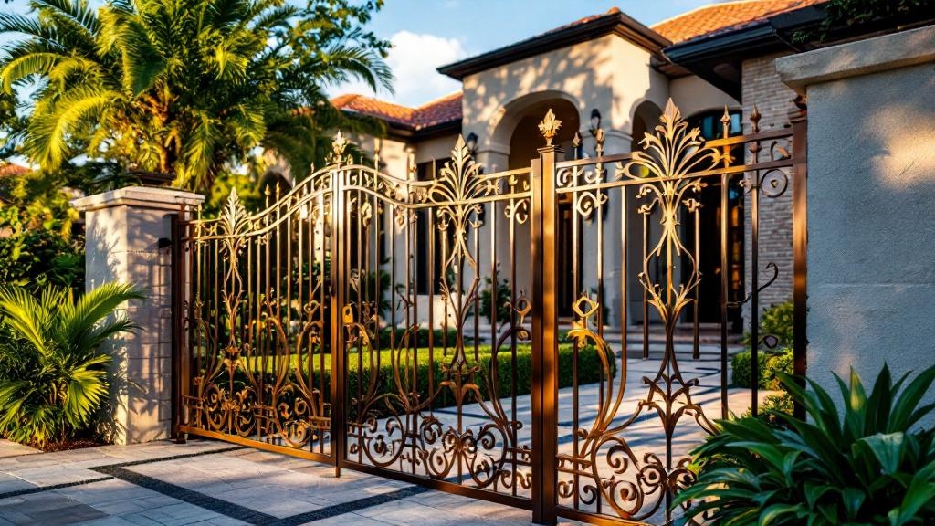 aluminum flat-top - 5-foot installation by fence contractor in Miami, Florida