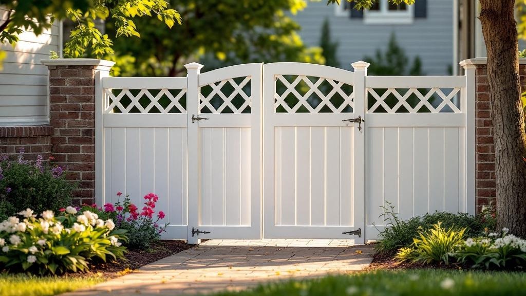 vinyl walk gate for side yard access in North Carolina