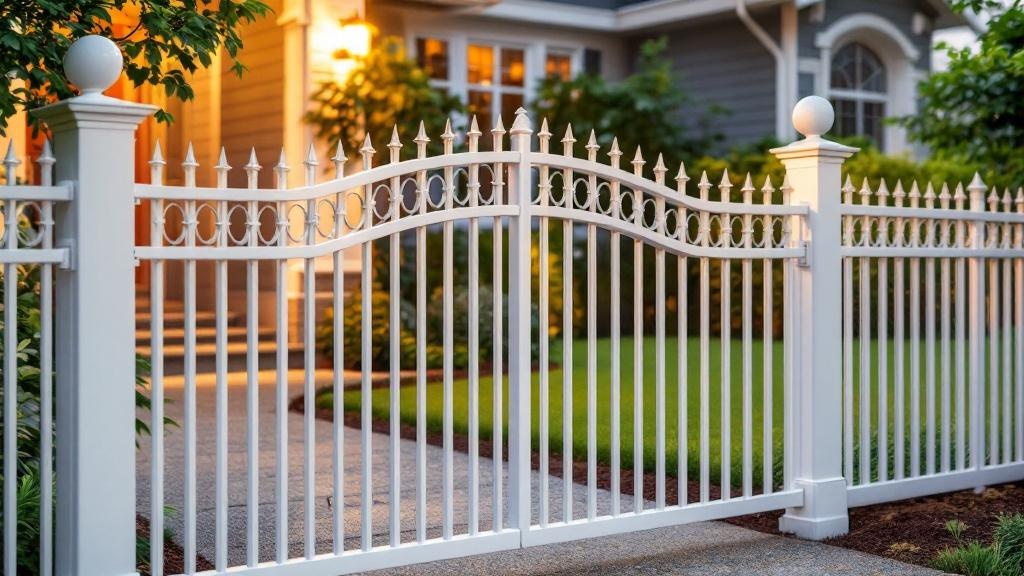 Professional aluminum fence installation in Seattle - front yard