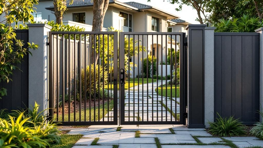 aluminum matching fence panel - professional installation by fence contractor in Miami, Florida