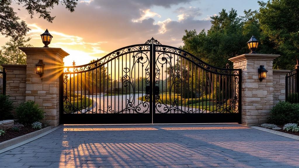 Professional driveway gate installation in Austin - property entrance
