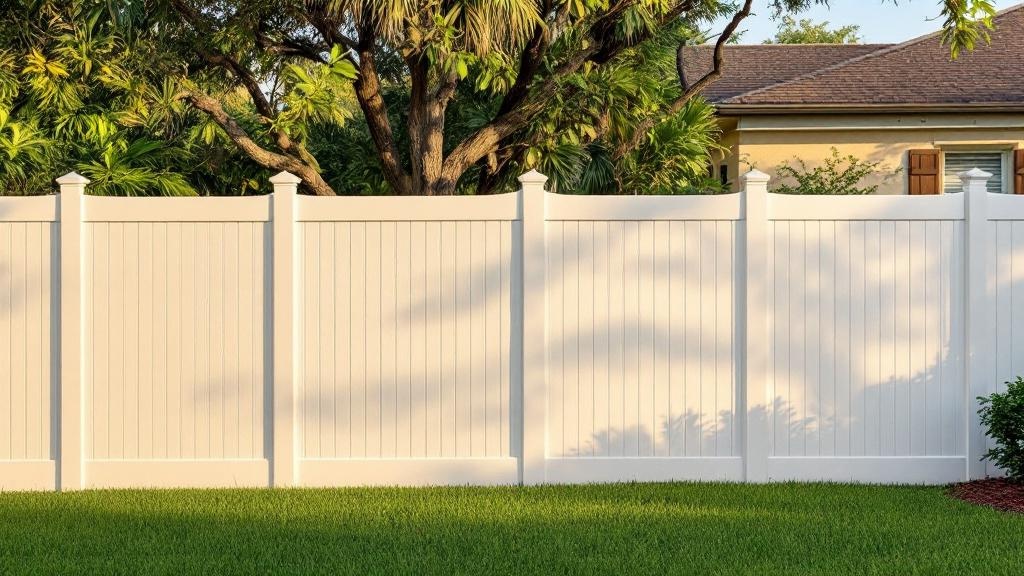 vinyl semi-privacy - 6-foot installation by fence contractor in Tampa, Florida