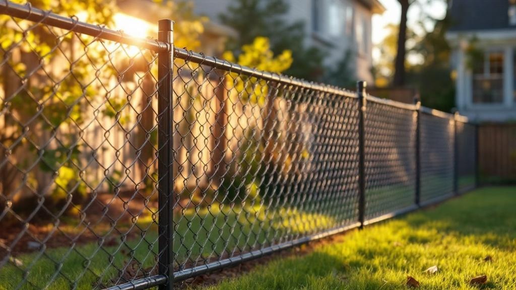 galvanized chain link diamond mesh - 4-foot installation by fence contractor in Charlotte, North Carolina