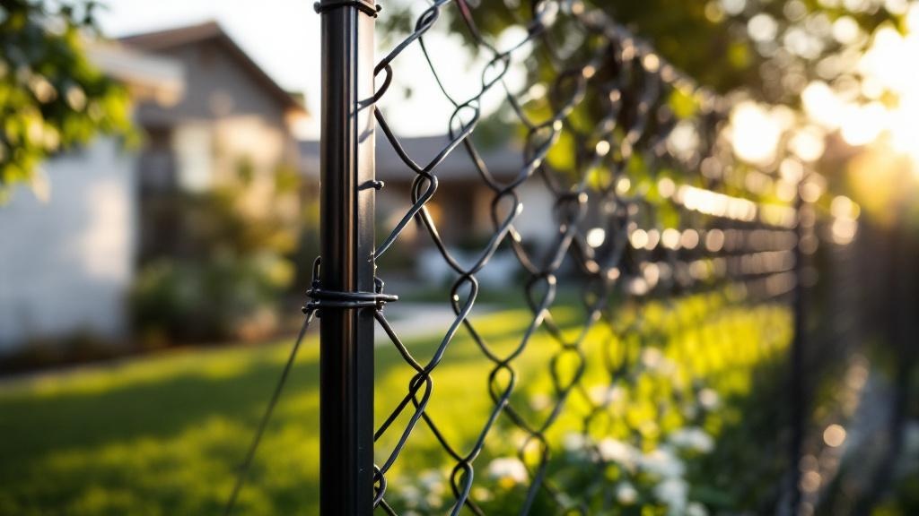 Phoenix chain link fence contractor - quality black vinyl-coated chain link work