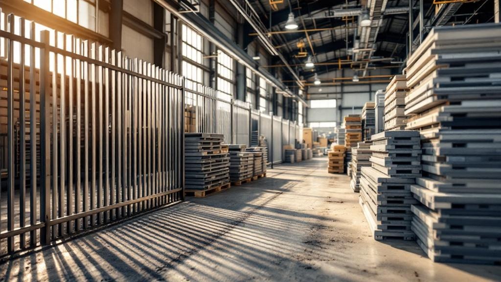 aluminum fence sections materials display - professional installation by fence contractor in Charlotte, North Carolina