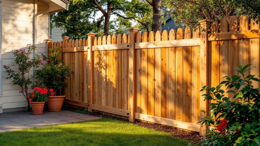 Pressure-Treated Pine wood privacy fence for backyard privacy in Washington