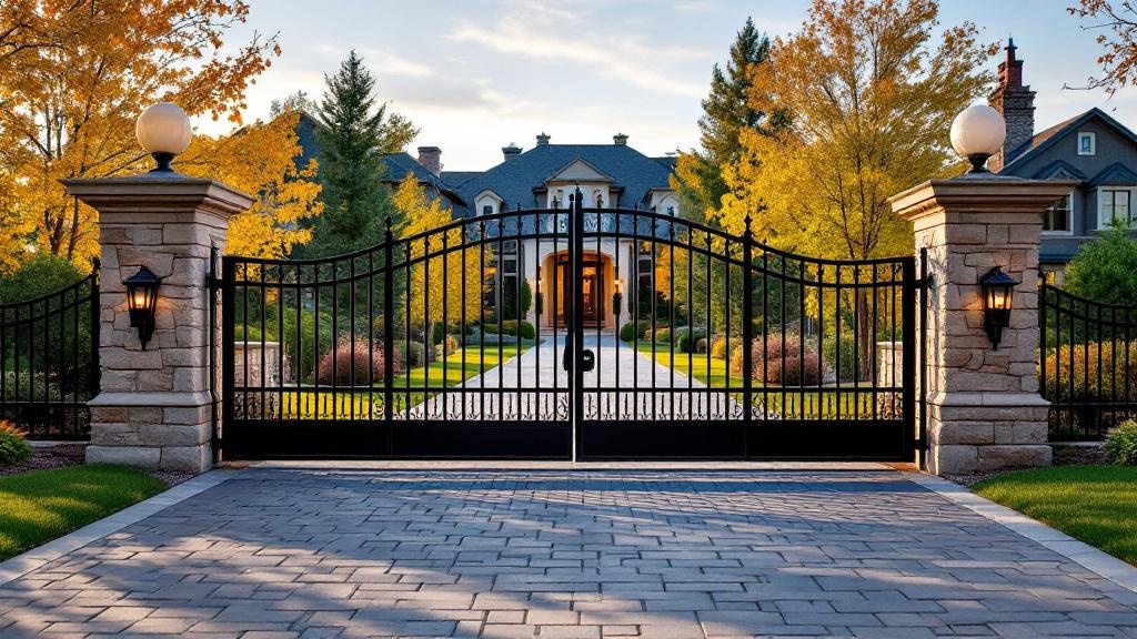steel driveway gate - professional installation by fence contractor in Denver, Colorado