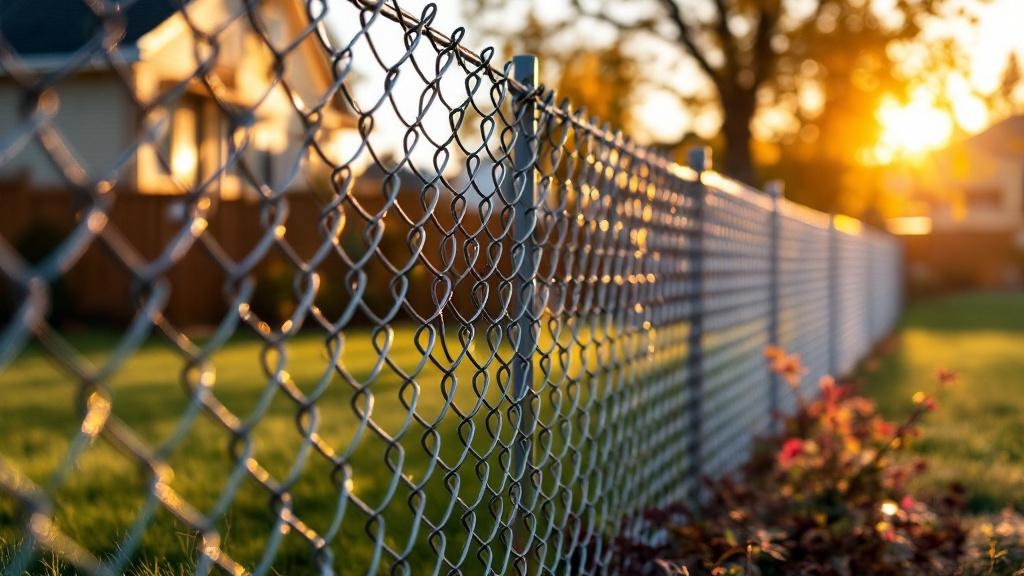 galvanized chain link chain link fence for property boundary in Utah