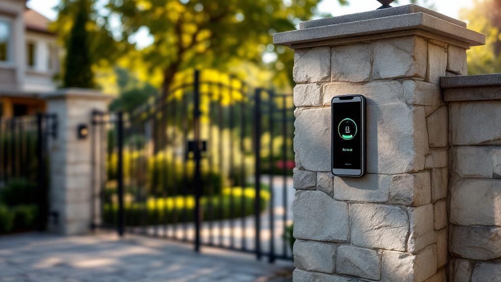 modern access control gate access control - professional installation by fence contractor in Charlotte, North Carolina