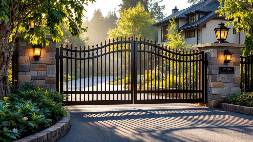 aluminum driveway gate for property entrance in Oregon