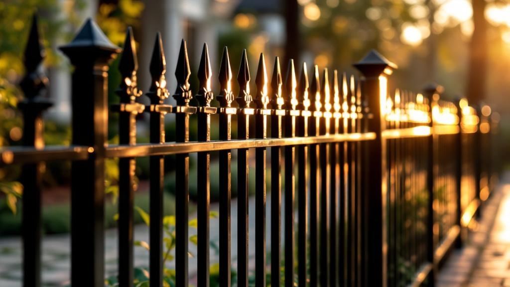 aluminum aluminum fence for property boundary in North Carolina