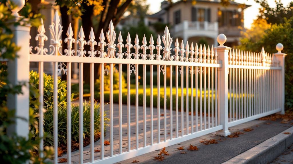 aluminum aluminum fence for property boundary in North Carolina