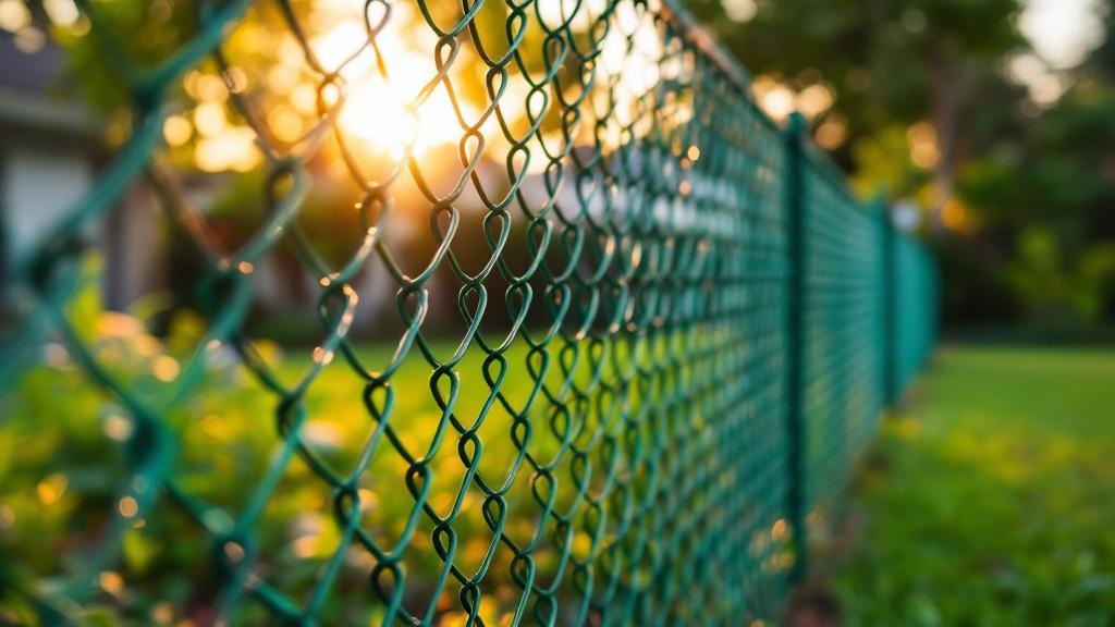 Miami chain link fence contractor - quality green vinyl-coated chain link work