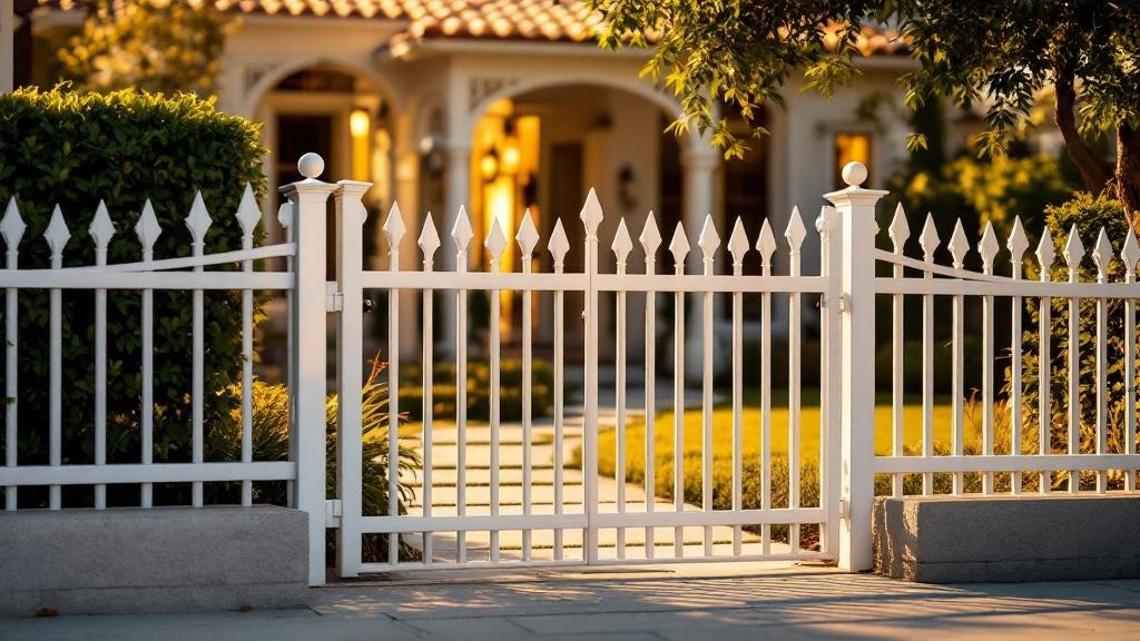Professional aluminum fence installation in San Diego - front yard