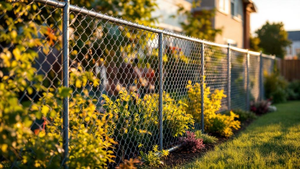 Professional chain link fence installation in Denver - garden protection